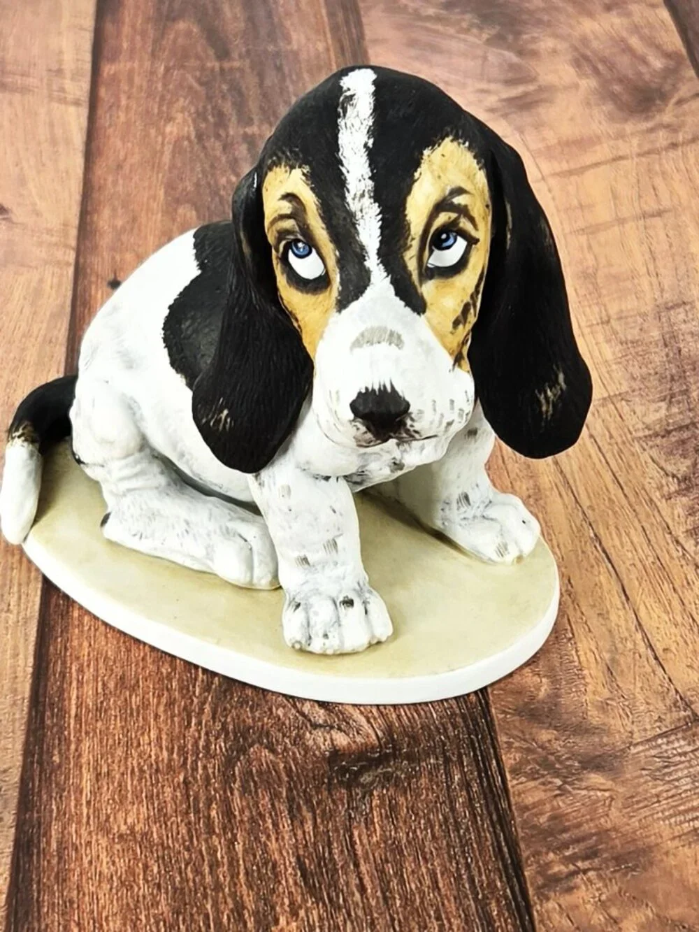 1983 Homco Masterpiece Porcelain Hand Painted Bassett Hound Pup 6